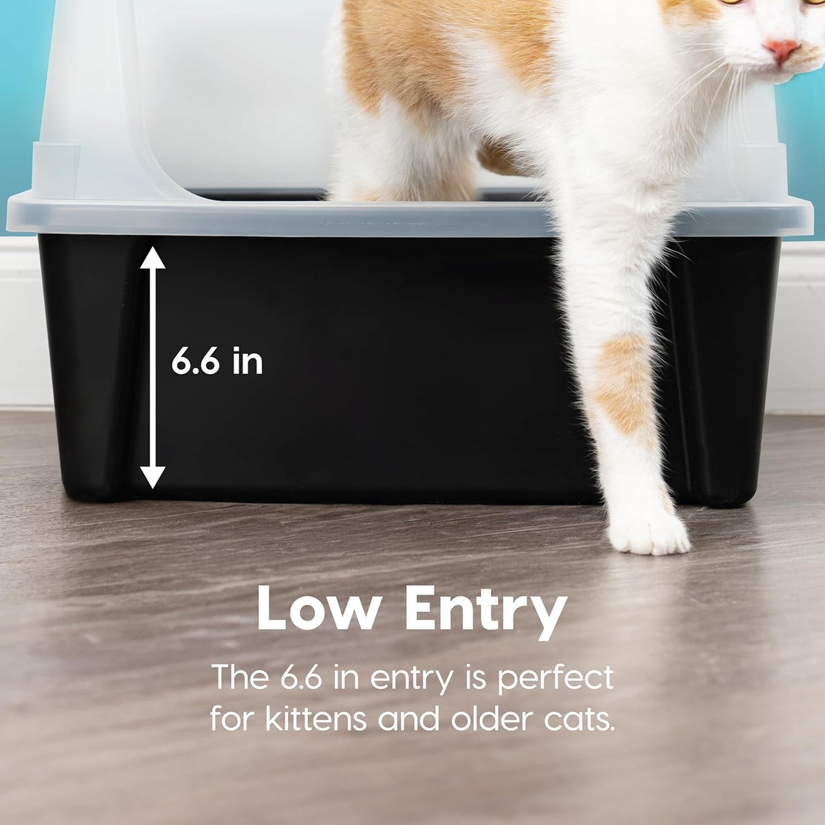 IRIS USA XX-Large Cat Litter Box, Open Top Extra Large Litter Box for Big Cats and Multi-Cat