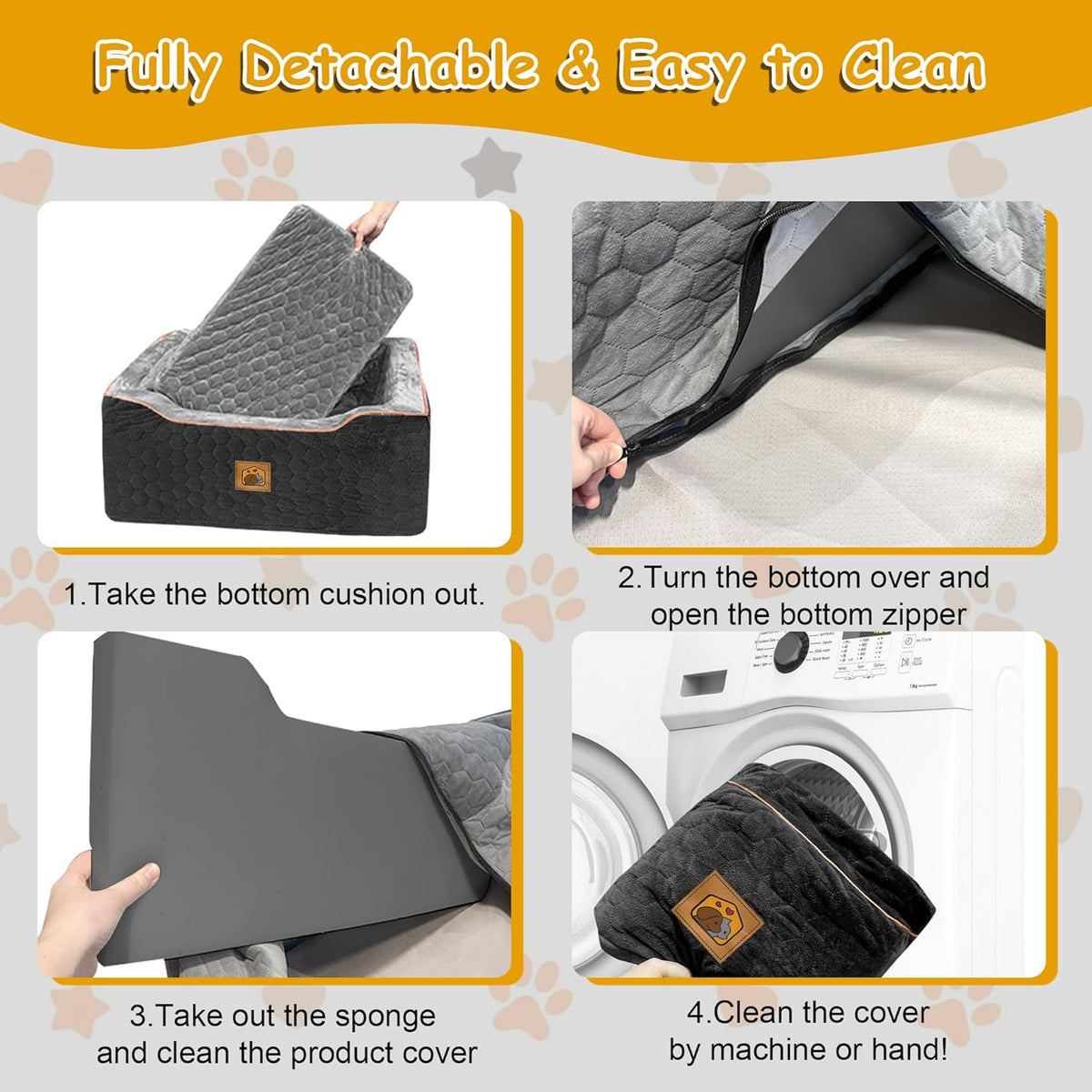 Dog Car Seat for Medium/Large Dog Booster Seat for Dogs Under 60 lbs or 2 Small Dogs