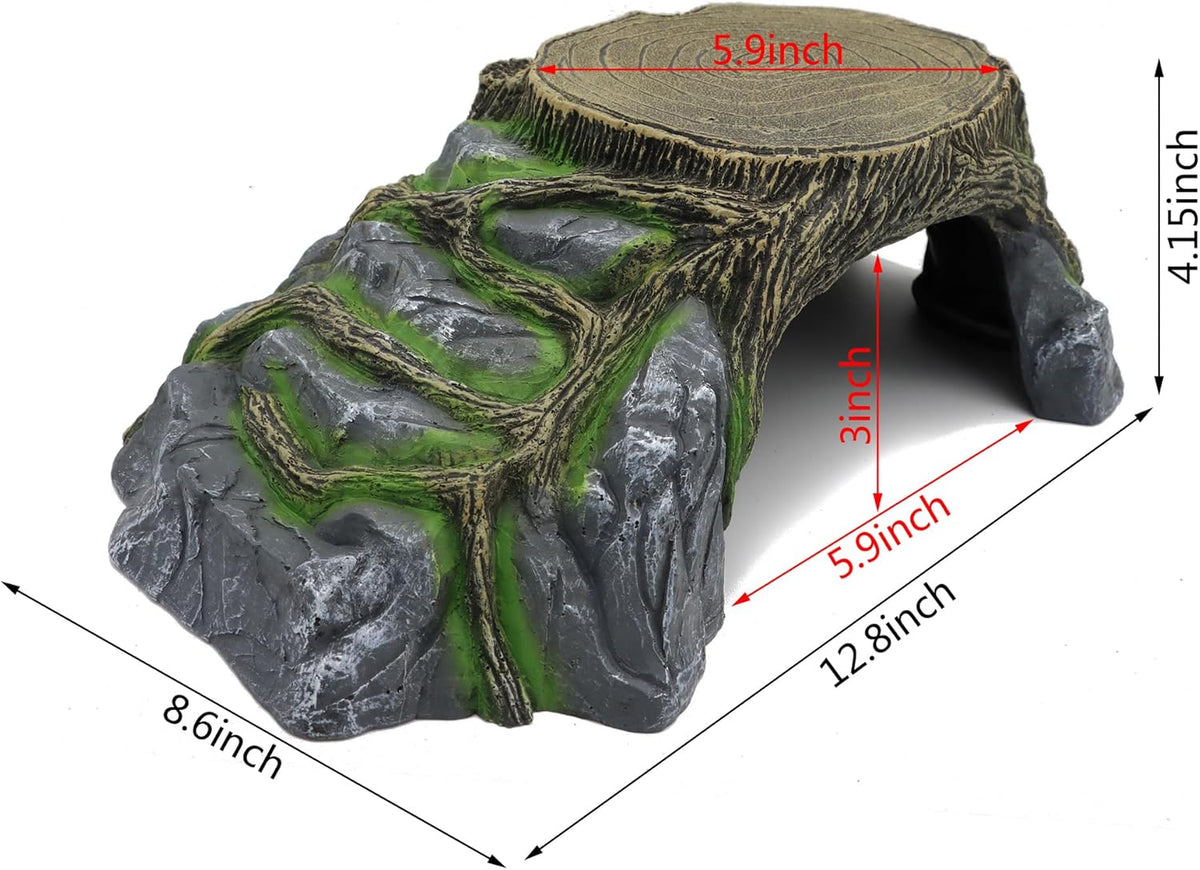 Extra Large Resin Reptile Hideouts Cave Habitat Decor for Reptiles, Amphibians, Fish Tanks and