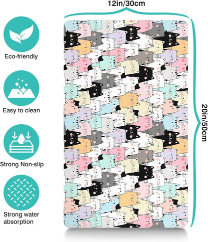 Pet Feeding Mat for Floors Waterproof Dog Mat for Food and Water Absorbent Quick Dry Non Slip mat