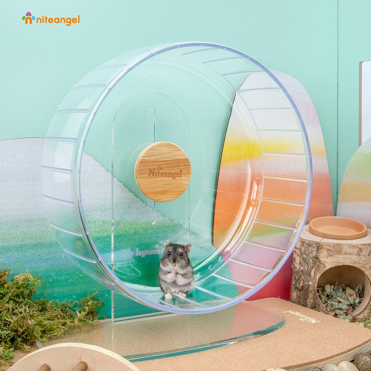 Niteangel Super-Silent Hamster Exercise Wheels: - Quiet Spinner Hamster Running Wheels with