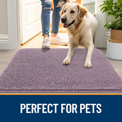 OLANLY Dog Door Mat for Muddy Paws 59x20, Absorbs Moisture and Dirt, Absorbent Non-Slip Washable
