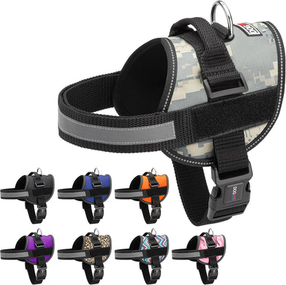 Dogline Dog Harness, Reflective No-Pull Adjustable Vest with Handle for Walking, Training