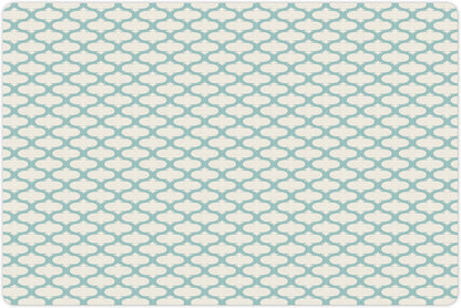 Lunarable Ikat Pet Mat for Food and Water, Mesh Patterns and Lines on Vintage Backdrop Retro Ikat