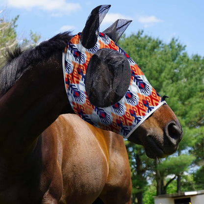 Harrison Howard Super Comfort Stretchy Fly Mask Large Eye Space with UV Protection Soft on Skin