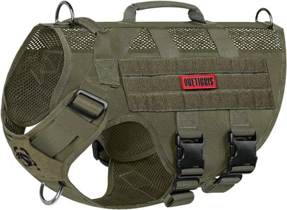 OneTigris Tactical Dog Harness for Small Dogs, Mesh Design Service Dog Vest Breathable Military