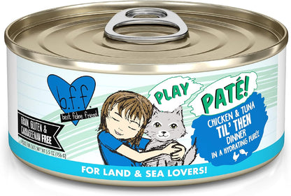 Weruva B.F.F. Play - Best Feline Friend Paté Lovers, Aw Yeah!, Chicken & Tuna Til' Then with