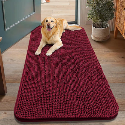 Smiry Dog Door Mat for Muddy Paws 48x30, Absorbs Moisture and Dirt Doormat, Non-Slip Washable Quick