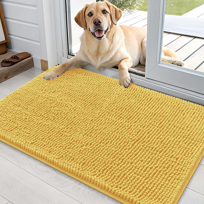 OLANLY Dog Door Mat for Muddy Paws 36x24, Absorbs Moisture and Dirt, Absorbent Non-Slip Washable