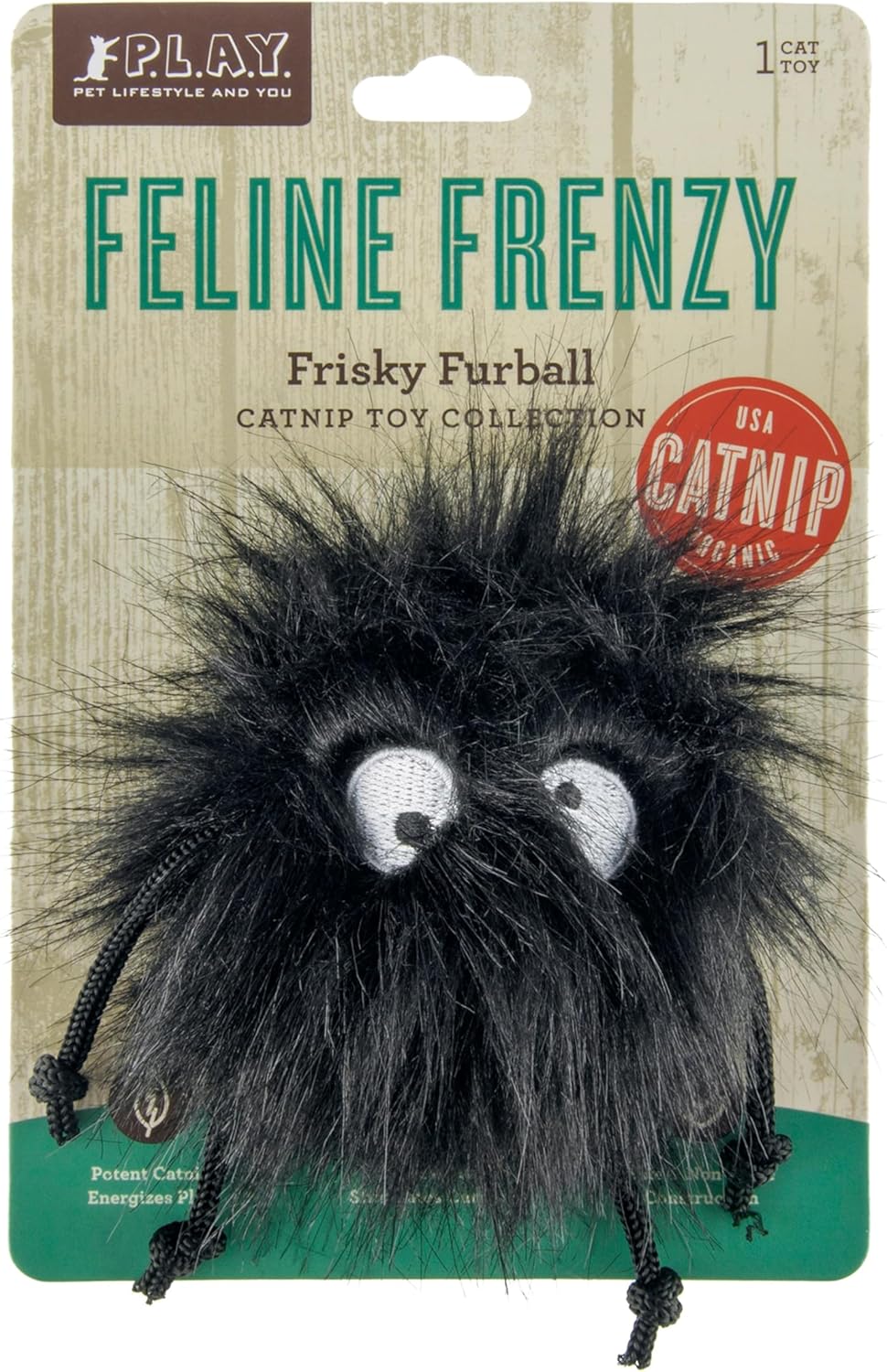 P.L.A.Y. Cute Plush Cat Toys - Feline Frenzy Animal Critter Themed Catnip Filled Toy, Great for