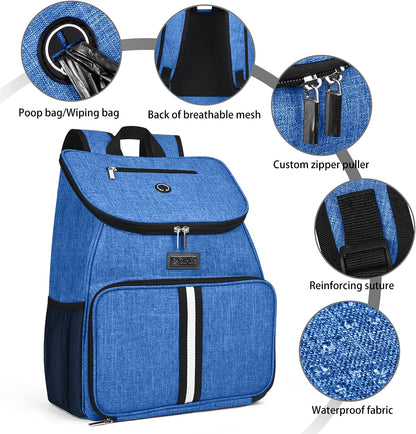 BAGLHER丨Dog Travel Bag, Airline Approved Pet Supplies Backpack, Dog Travel Backpack with 2 Silicone