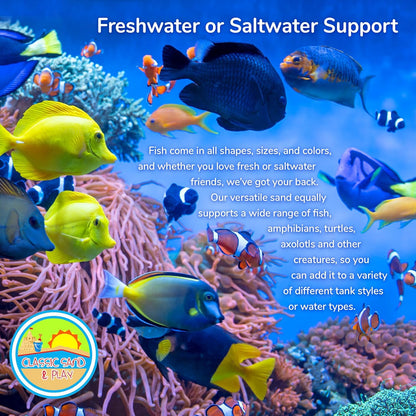 CLASSIC SAND & PLAY Natural Aquarium Sand for Freshwater and Saltwater Tanks, 20 lb. Bag, Improves