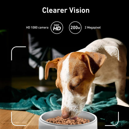 Automatic Dog & Cat Feeder with Camera & WiFi – 8L/34 Cups, 1080P Night Vision, 2.4 & 5G WiFi