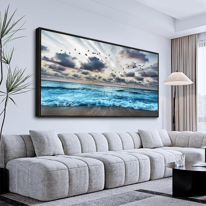 Wapluam Black Framed Canvas Wall Art For Living Room Large Wall Decoration For Bedroom Office Wall