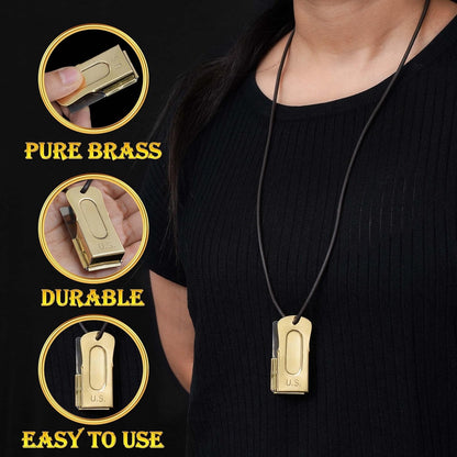 Mythrojan Brass and Steel Pet Training Clicker Puppy Dog Training Cricket Clicker U.S. Engraved WII