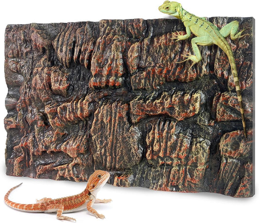 17.7x11.8in Rock Terrarium Background,3D Reptile Tank Background Board,Amphibian Stereo Backdrop