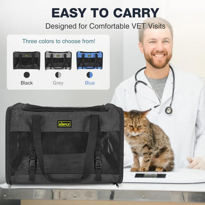 Small Dog Carrier for Puppies, Rabbits, Cat Carrier Soft, Foldable Travel Bag, Fits Pets up to