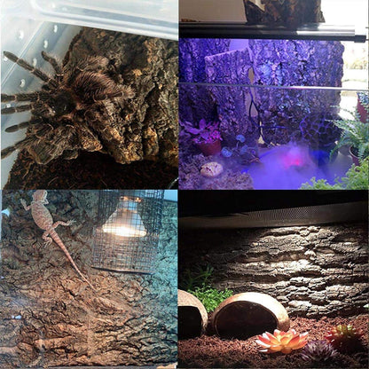 4PCS Cork Terrarium Background 15.7x11.8in Natural Cork Large Bark Climbing Mat Habitat Decoration