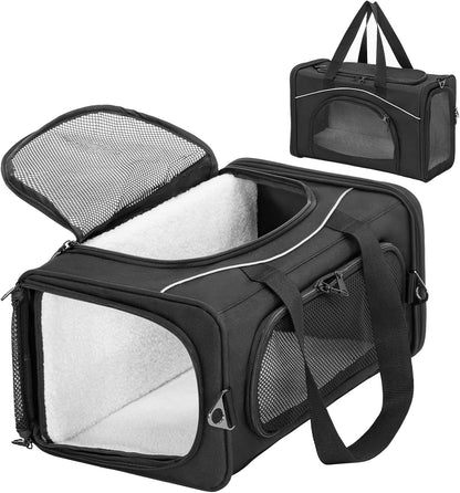 ‌Petsfit Airline Approved Pet Carrier for Small Cats, 16.5x8.6x11 TSA Approved Carrier, with
