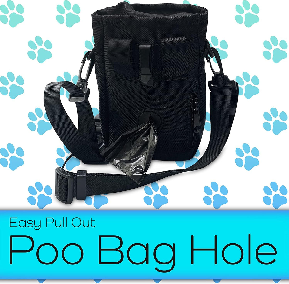 H&H Pets Dog Treat Pouch with Shoulder Strap, Waste Bag Dispenser, Dog Treat Pouch, Training