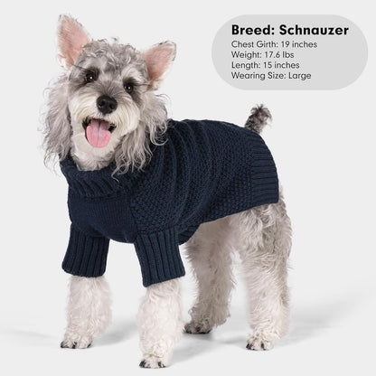 cyeollo Warm Small Dog Sweater, Knit Cold Weather Doggy Sweaters for Small Dogs Boy Pullover Winter