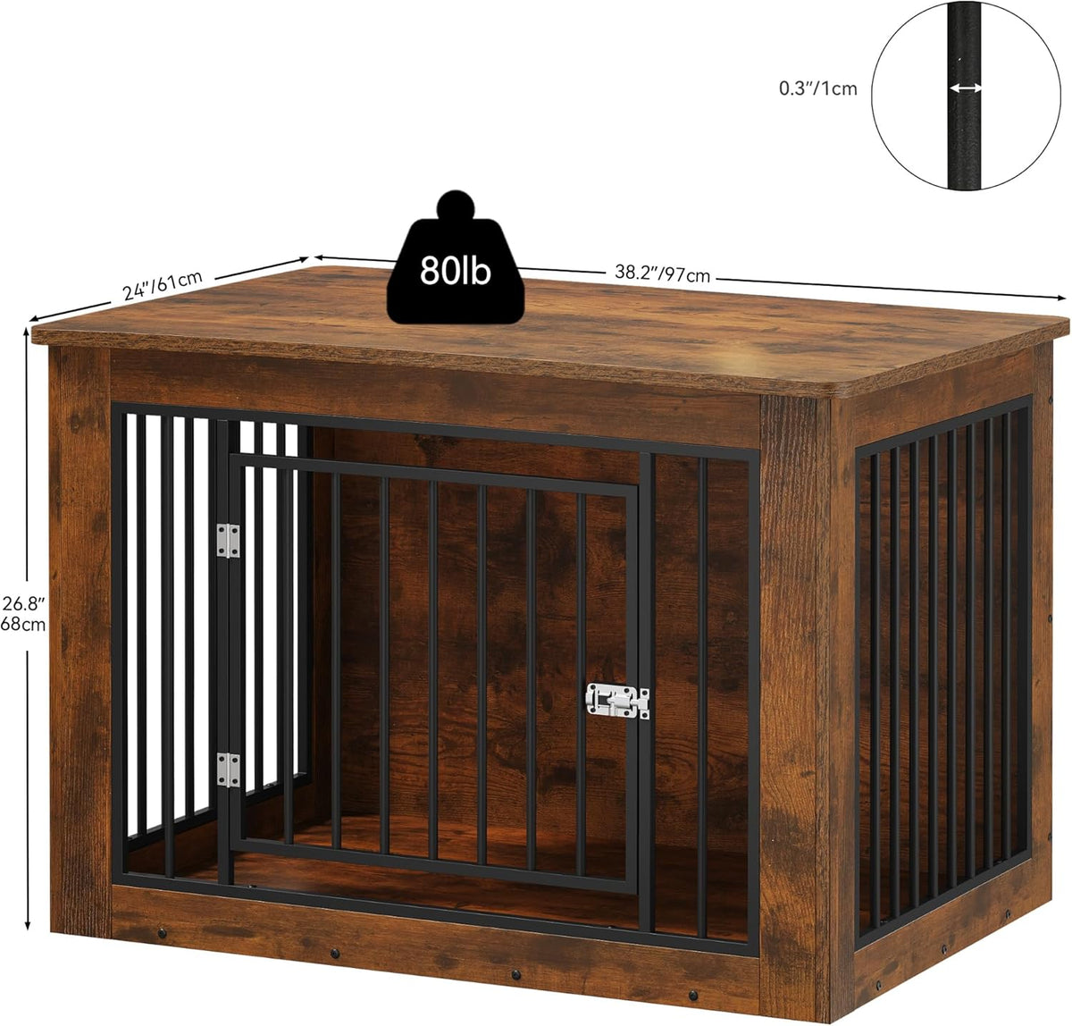 YITAHOME Dog Crate Furniture for Large Dogs, Side End Table, Modern Dogs Kennel Indoor up to 60 lb