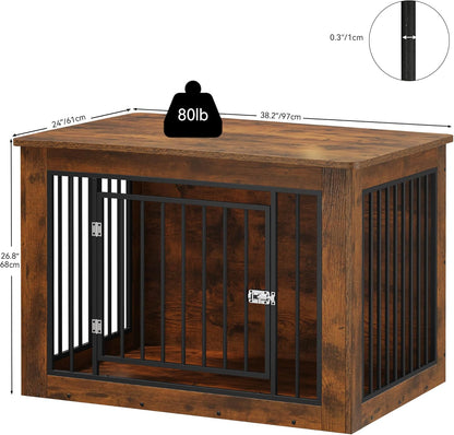 YITAHOME Dog Crate Furniture for Large Dogs, Side End Table, Modern Dogs Kennel Indoor up to 60 lb