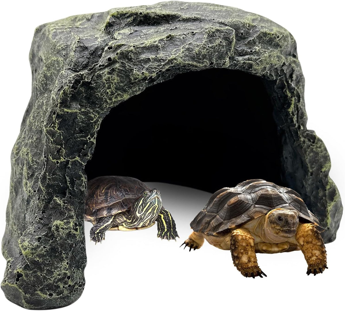 BNOSDM Reptile Hideout,Large Tortoise Hide Cave,Resin Rock,Bearded Dragon Hideaway,Turtle Basking