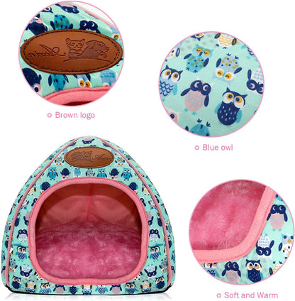 BWOGUE Guinea Pig House Bed Cozy Hamster Cave Large Hideout for Dwarf Rabbits Hedgehog Bearded