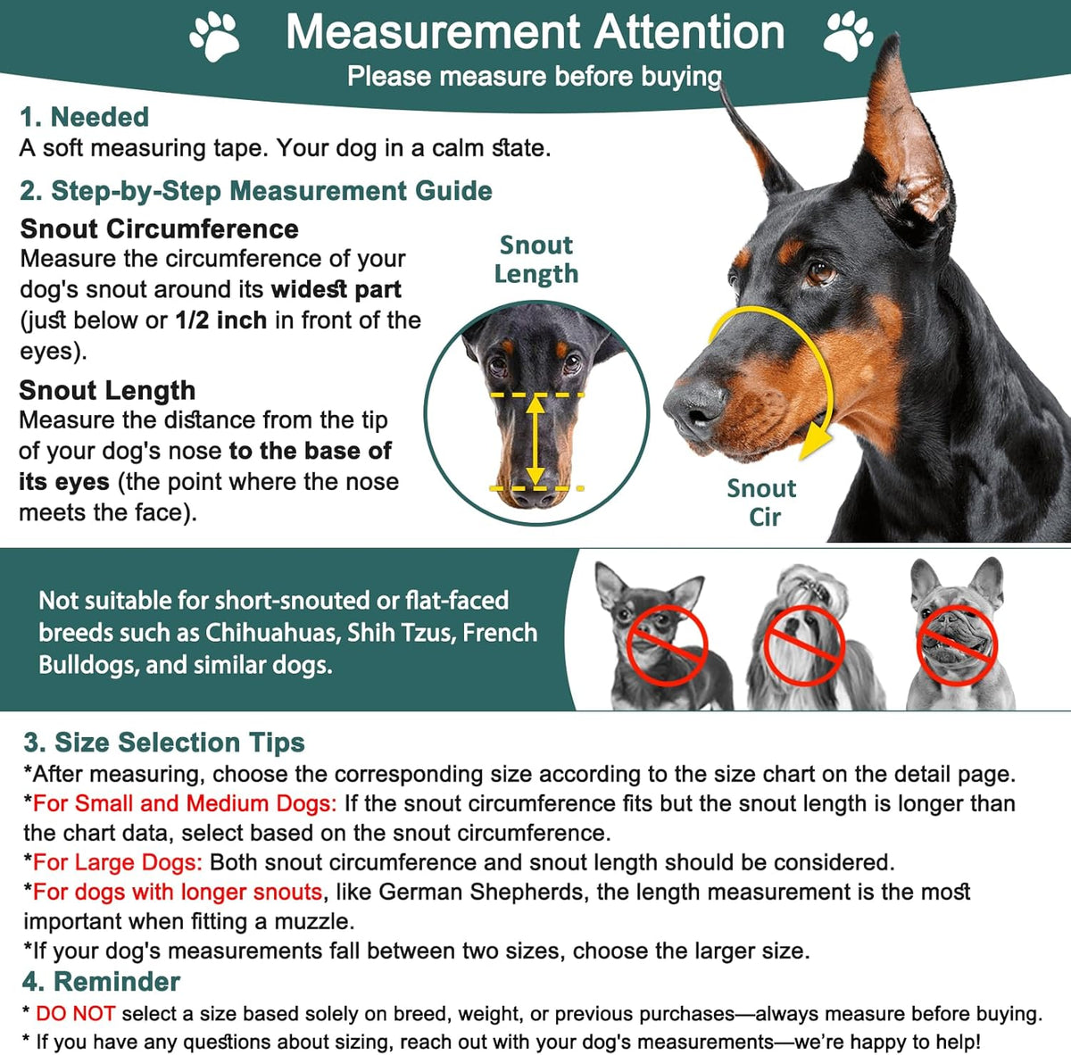 BARKLESS Dog Muzzle, Silicone Basket Muzzle for Small Medium Large Dogs, Soft Cage Mouth Cover
