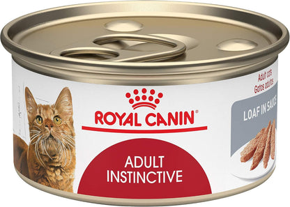 Royal Canin Feline Health Nutrition Adult Instinctive Loaf in Sauce Canned Cat Food, 3 oz can