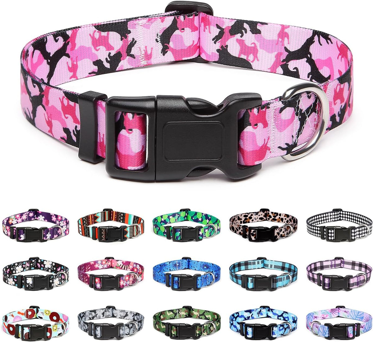 Mercano Adjustable Dog Collar - Special Design Patterns, Soft Nylon Comfortable Sturdy Pet Collar