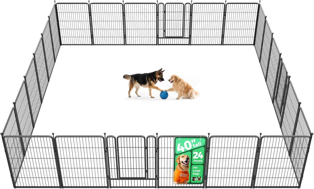 FXW Rollick Unleashed Dog Playpen for Indoor, Yard, RV Camping, 40 inch 24 Panels for Medium and