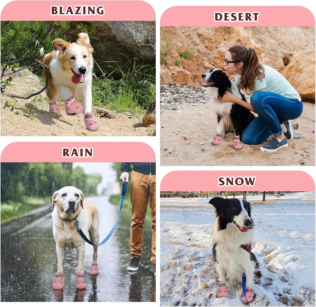 Dog Shoes for Large Medium Small Dog, Mesh Breathable Dog Shoes for Hot Pavement, Anti-Slip Dogs
