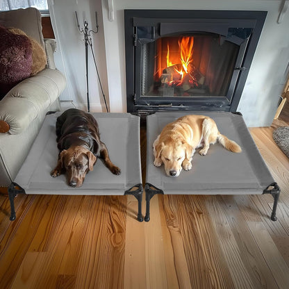 Veehoo Raised Dog Bed - Cooling Elevated Pet Cot with Mesh, No-Slip, Durable for Large Dogs, 42" x