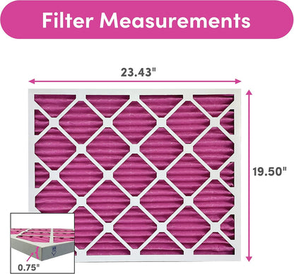 Colorfil 20x24x1 Air Filter (4-Pack) | Made in the USA | Color Changing | Remove Cat and Dog Odor |