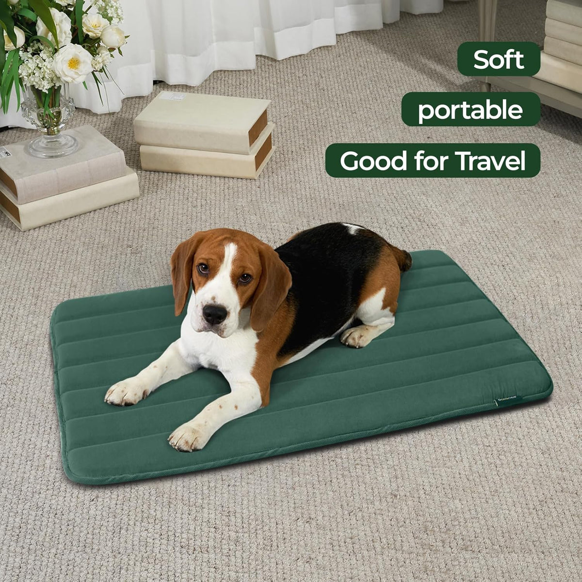 BALANCE Dog Crate Pad, Dog Foam Crate Mat Kennel Pad, Washable Water-Resistant Pet Bed Flat Dogs