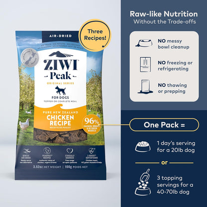 ZIWI Peak Air-Dried Dog Food – Chicken - All Natural, High Protein, Grain Free, Limited Ingredient