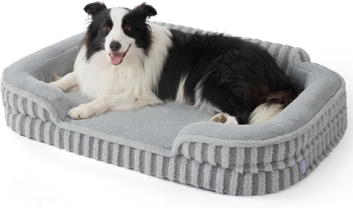 LE SURE Cute Dog Beds for Extra Large Dogs, Orthopedic Waterproof XL Pet Bed with Sides, Non-Slip