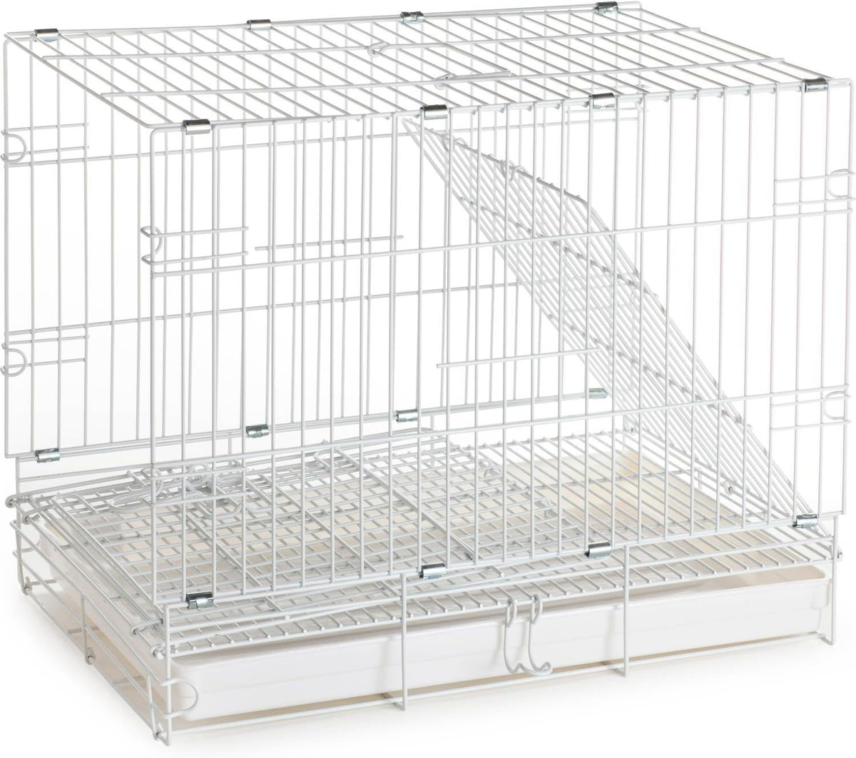 Pet Products Metal Portable Travel Vet Bird Parrot Carrier Cage Prevent Beaks Out White, 19-Inch by