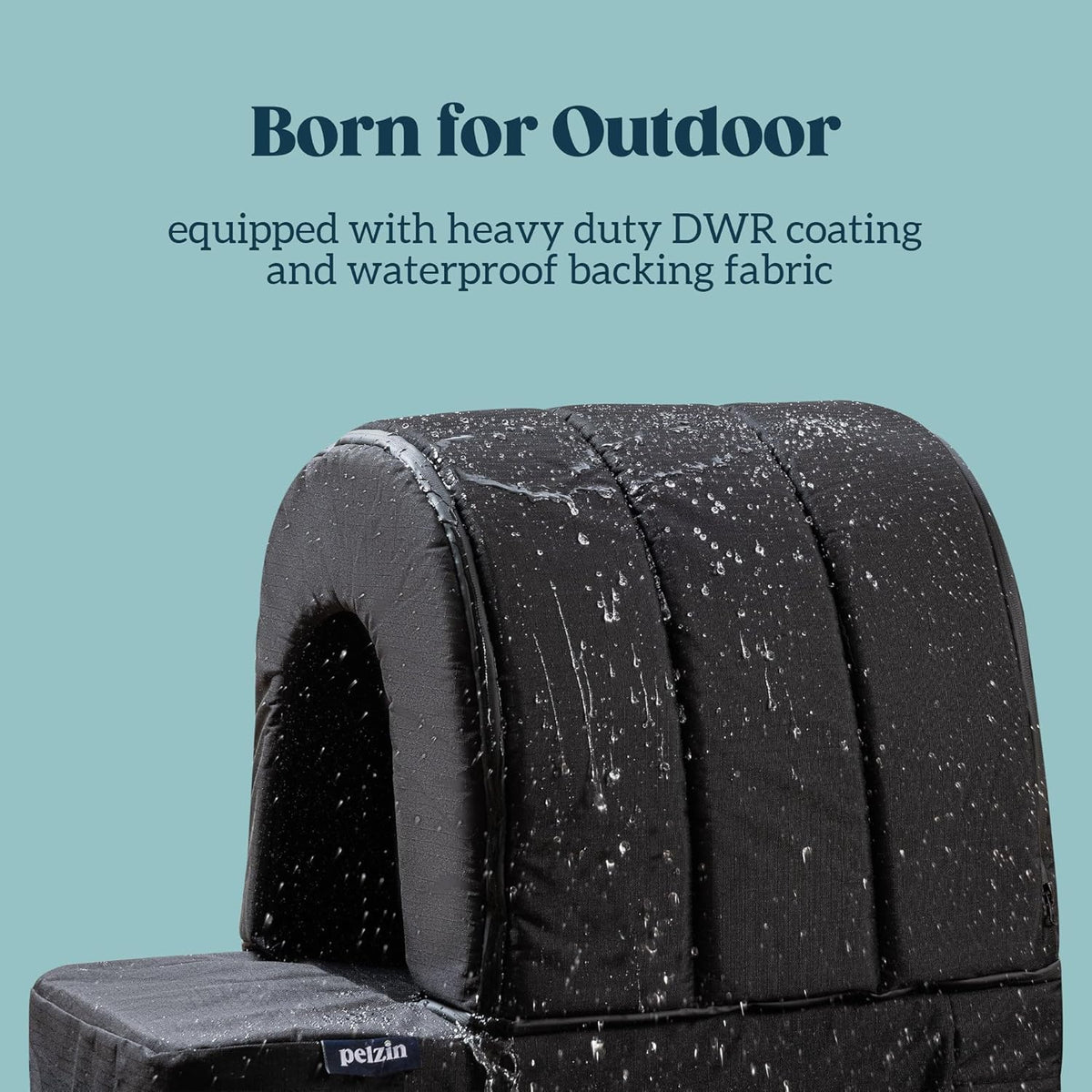 Orthopedic Dog House - Outdoor Waterproof Dog Shelter w/Porch - Indoor Pet House w/Egg-Crate Foam