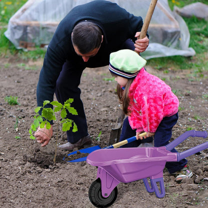 Kids Gardening Tools Outdoor Toys Set Backyard Play with Wheelbarrow Educational STEM Learning