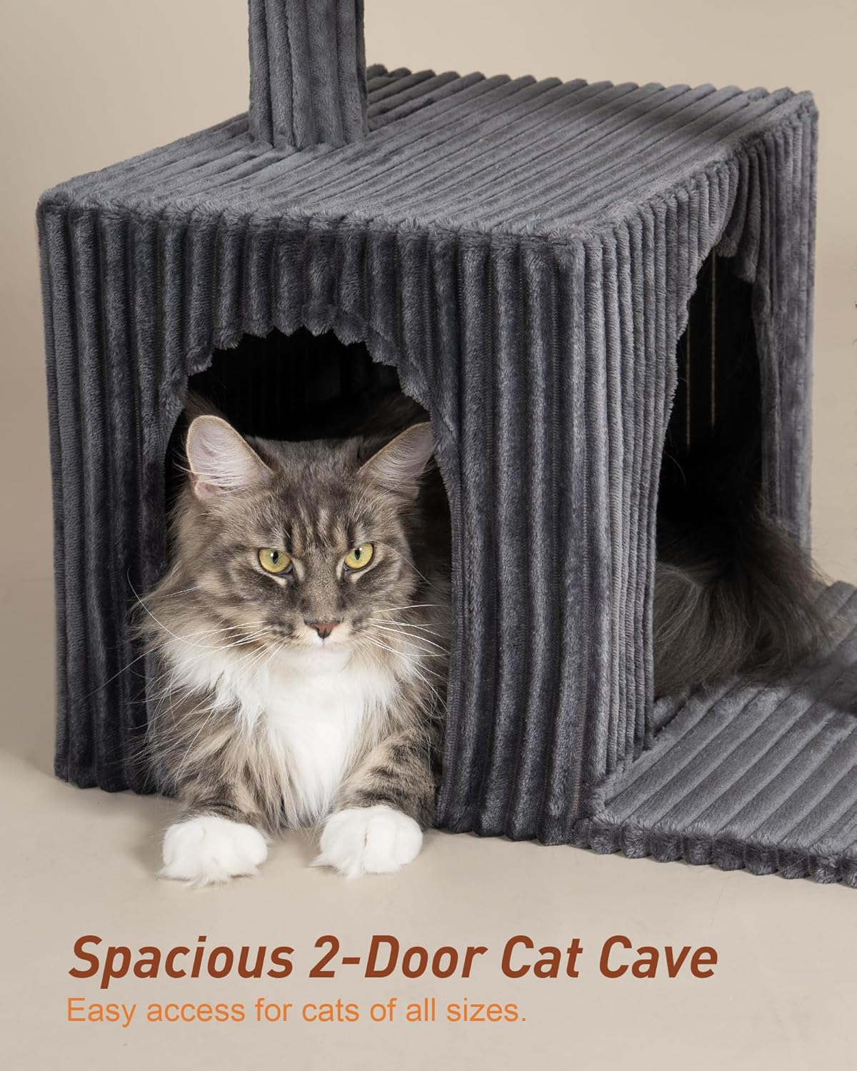 Cat Tree for Large Cat, 22.8” Cat Tower with Scratching Post, 20.9 * 15.7in Perch Bed for Adult
