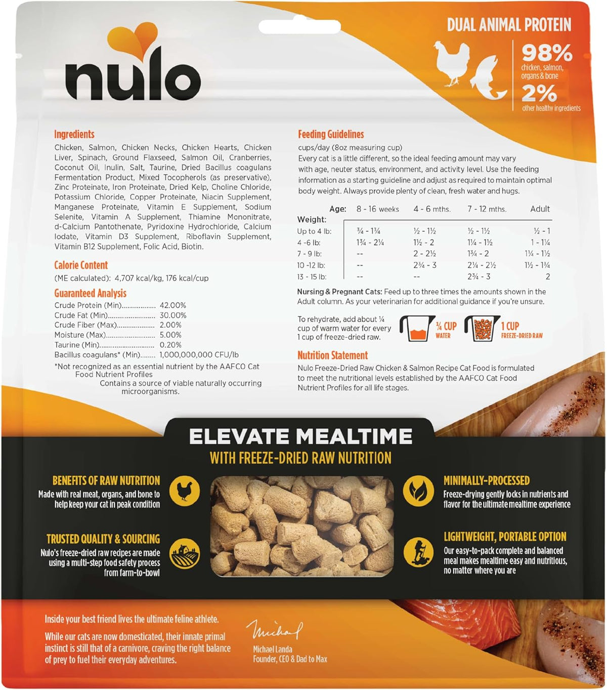 Nulo Freestyle Freeze-Dried Raw, Ultra-Rich Grain-Free Dry Cat Food for All Breeds and Life Stages