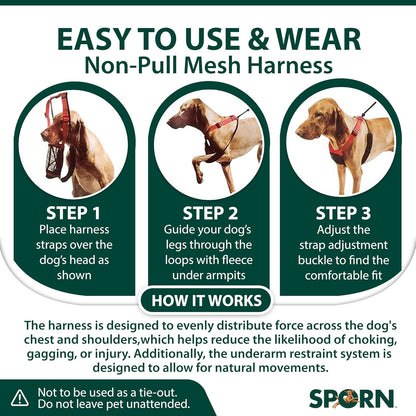 Sporn Extra Small Dog Harness No Pull - Easy & Adjustable for Growing Puppies, Lightweight