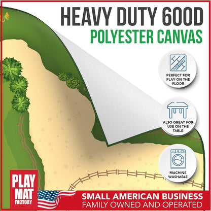 Farm Play Mat for Farm Toys | Foldable Solution |Large Size 57” x 57” | Farm Animals | Tractor