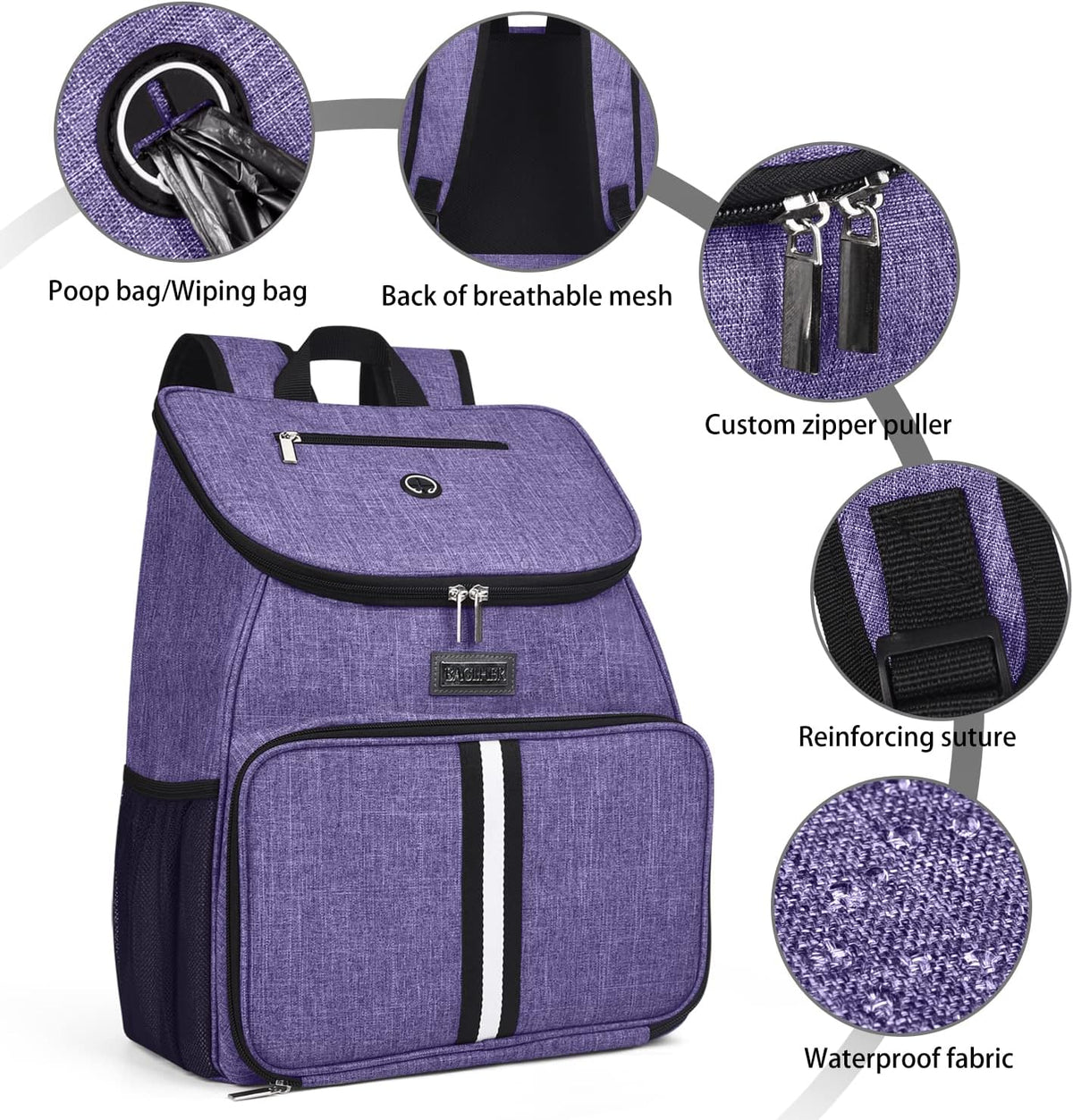 BAGLHER丨Dog Travel Bag, Airline Approved Pet Supplies Backpack, Dog Travel Backpack Accessories Set