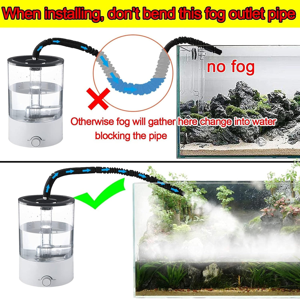Coospider 4.2L Top Fill Reptile Fogger Mister, Reptile Humidifier for Reptiles Tank, Terrariums