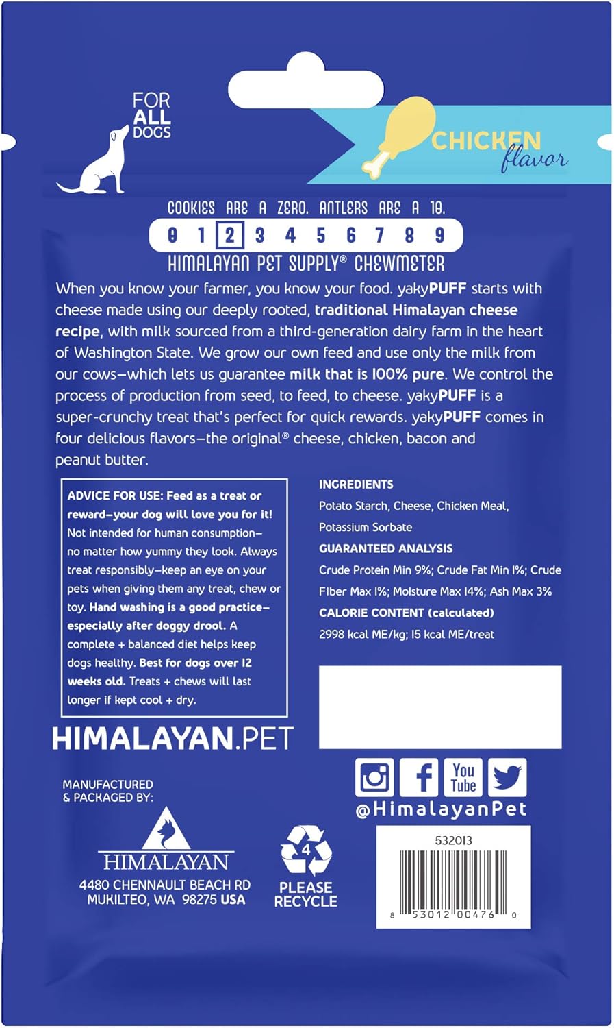 Himalayan Dog Chew Yak Cheese Treats, 100% Natural, Long Lasting, Gluten Free, Healthy & Safe