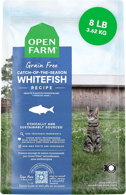 Open Farm Catch-of-The-Season Whitefish Grain-Free Dry Cat Food, Wild-Caught Fish Recipe with
